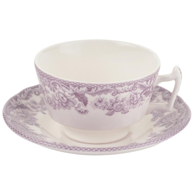 Чашка чайная с блюдцем 200мл Spode "Деламери" (розовая)