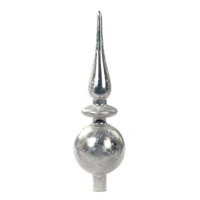 Елочное украшение "Верхушка для елки" морозное серебро 30см