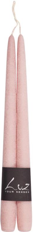 Набор 2 свечи 30см "Рустик" (серо-розовый)