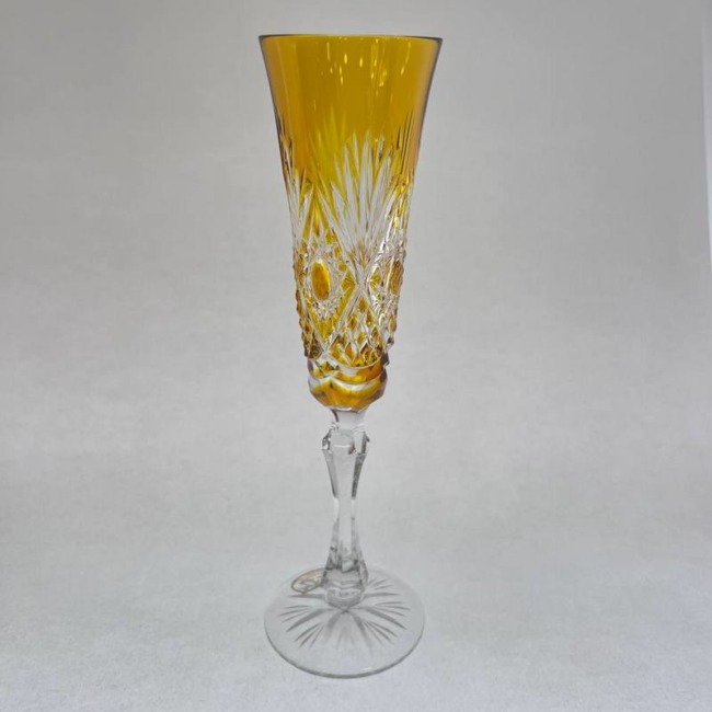 Бокал для шампанского №7 Cristal de Paris "Лондрес" желтый