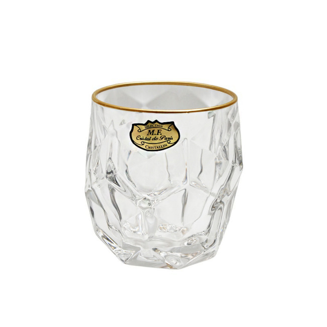 6 стаканов №20 Cristal de Paris "Лунар" 0,32л с золотом