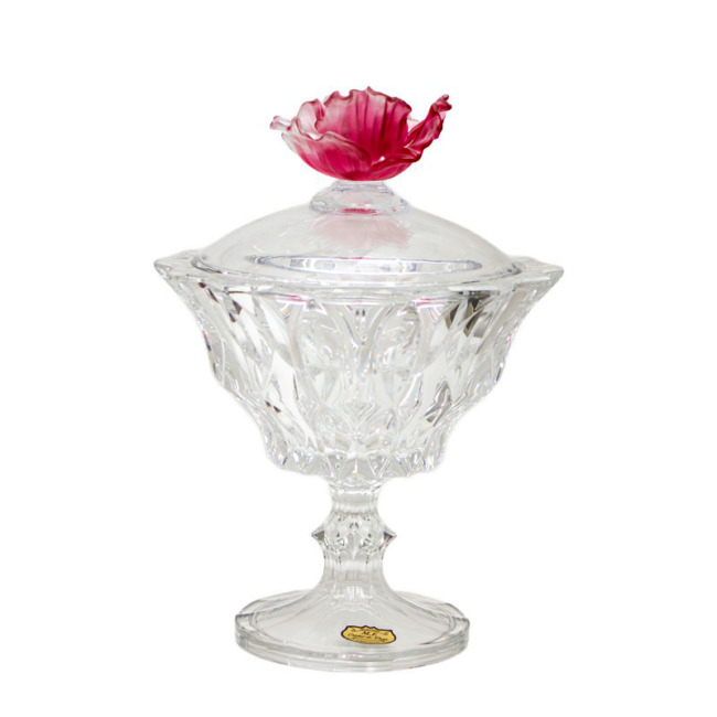 Шкатулка Cristal de Paris "Фортуна" на ножке 208R 30см