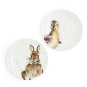 Набор из 2-х тарелок 16,5см Royal Worcester "Заяц и уточка"