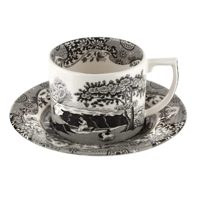 Чашка чайная с блюдцем 280мл Spode "Черная Италия"
