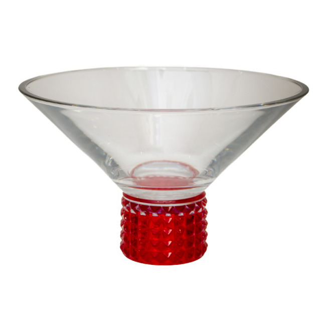 Чаша Cristal de Paris "Тринити" красная 18х30см