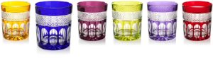 6 стаканов №20 Cristal de Paris "Мирель" цветные
