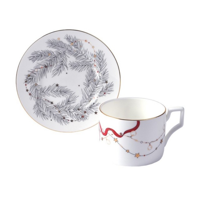 Набор чашка и блюдце Valerie Concept "Новогодняя" TEA SET NY