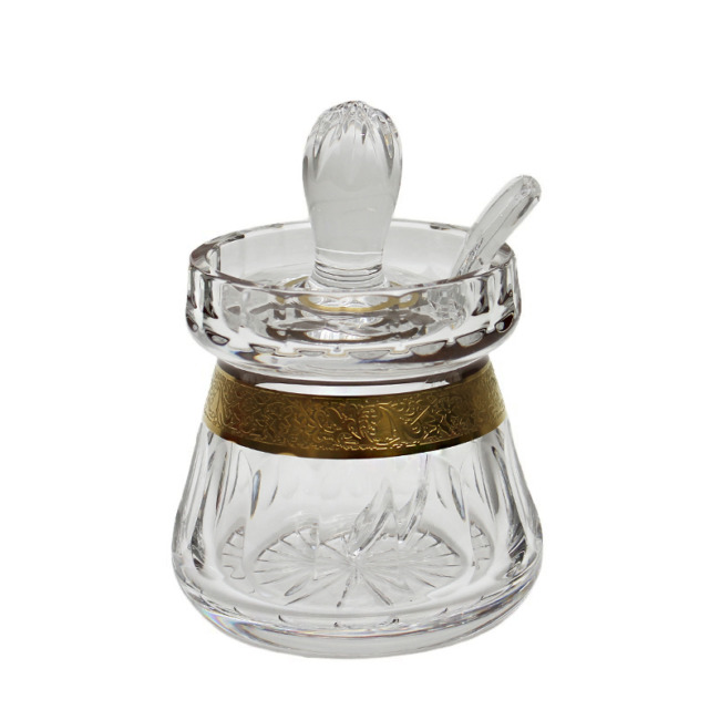 Сахарница Cristal de Paris "Трианон" голд