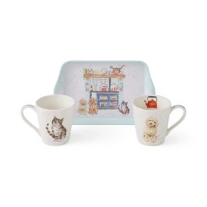 Набор из 2-х кружек на подносе  Royal Worcester  "Стиль кантри"