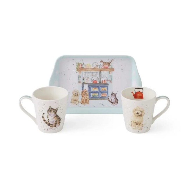 Набор из 2-х кружек на подносе  Royal Worcester  "Стиль кантри"