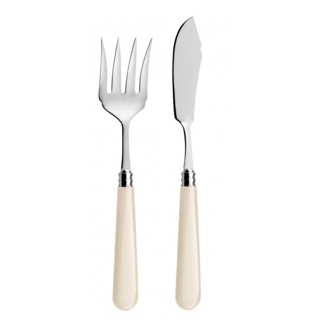 Набор 2 сервировочных предмета для рыбы "Гелиос" айвори