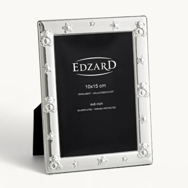Рамка Edzard "Паула" детская 10х15см, посеребрение