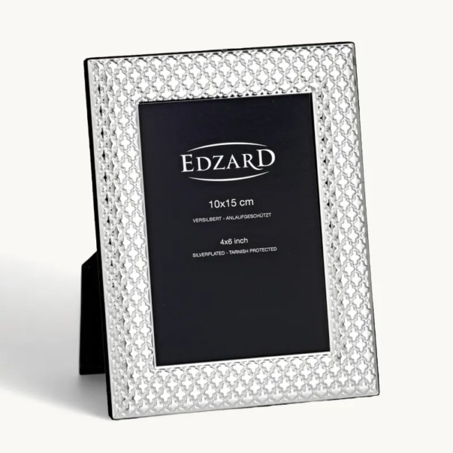 Рамка Edzard "Руджиано" 10х15см, посеребрение