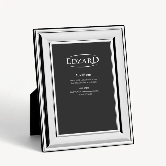 Рамка Edzard "Сансет" 10х15см, посеребрение