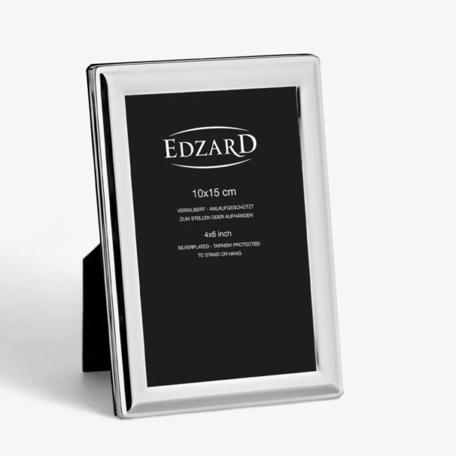 Рамка Edzard "Терни" 10х15см, посеребрение
