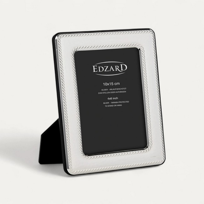 Рамка Edzard "Тур" 10х15см, серебро