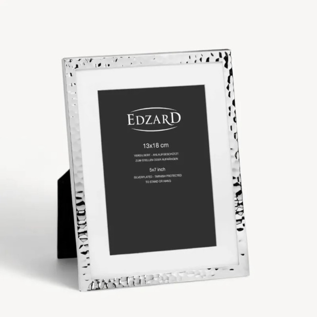 Рамка Edzard "Фано" 13x18см, посеребрение