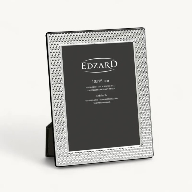 Рамка Edzard "Барлетта" 10х15см, посеребрение