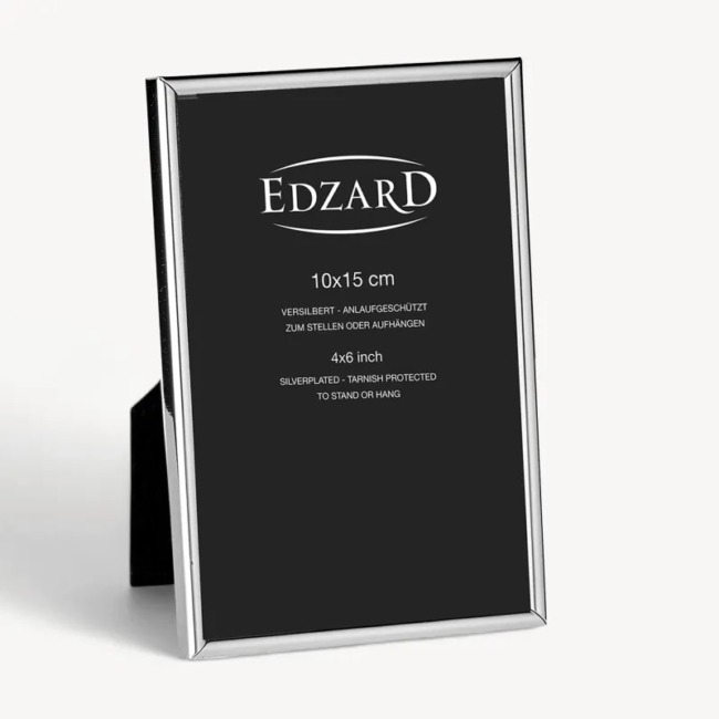 Рамка Edzard "Генуя" 10х15см, посеребрение
