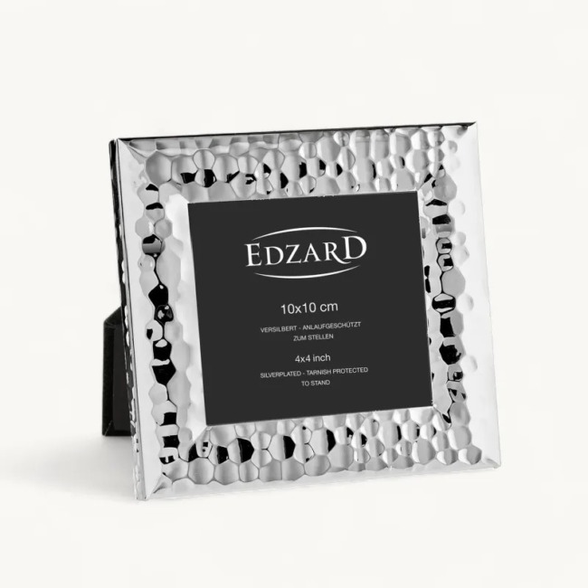 Рамка Edzard "Губбио" 10х10см, посеребрение