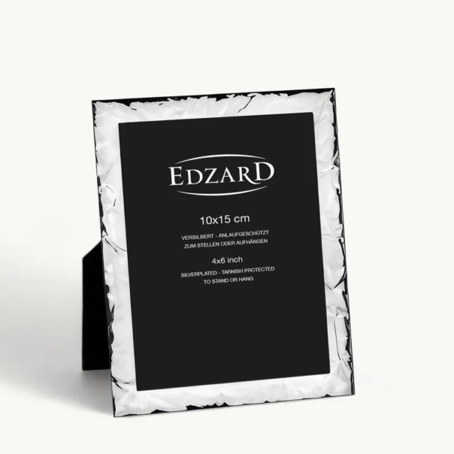 Рамка Edzard "Карпино" 10х15см, посеребрение