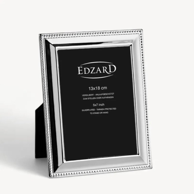 Рамка Edzard "Перла" 13х18см, посеребрение