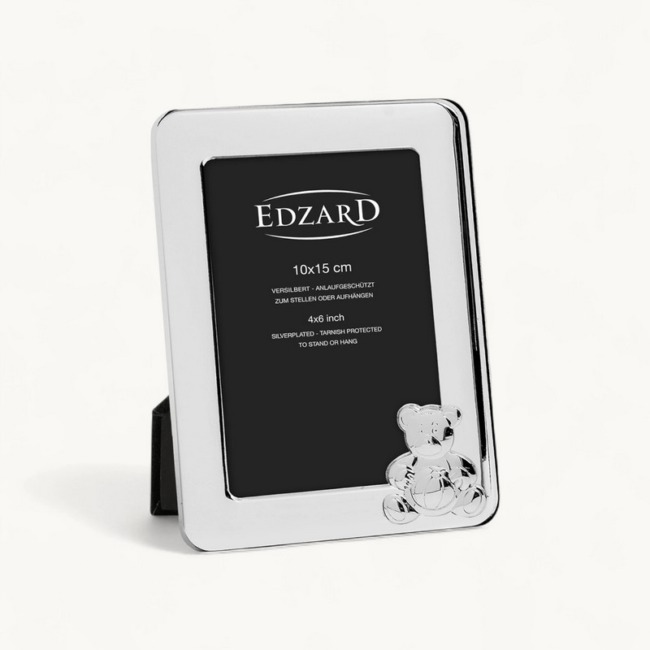 Рамка Edzard "Пол" детская 10х15см, посеребрение